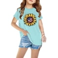 thumbnail image 4 of Vestido Corto de Verano Niños Niños Niñas Camiseta de Algodón Cuello Redondo Lindo Día de la Independencia Imprimir Top, 4 of 7