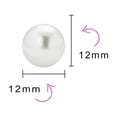 thumbnail image 4 of Boucles d'Oreilles Clous Perle Simulée Blanche Élégante Simple Classique pour Femmes en Argent Sterling.925 12MM, 4 of 6