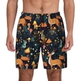 thumbnail image 2 of Picia Forest Elf pattern Mens Swim Trunks with Compression Liner Stretch Beach Shorts Quick Dry with Zipper Pockets No-Chafing Board Shorts-Small, 2 of 9