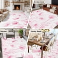 thumbnail image 6 of Area Rug 60×96in, Pink Flower Spring Watercolor Floral Floor Carpet Living Room Rug, Farm Plant on White Non-Slip Welcome Mat Indoor Rugs for Bedroom Dining Room, 6 of 9