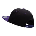 thumbnail image 3 of Wave Life Embroidered Wool Blend 2 Tone Classic Snapback - Black Purple OSFM, 3 of 5