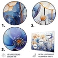 thumbnail image 3 of Designart "Blue Yellow Botanical Charm" Abstract Botanicals Metal Wall Decor, 3 of 5