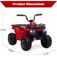 thumbnail image 2 of Historyli ATV eléctrico de 12 V para niños de 2 a 5 años, 1,8 mph, con luces LED y música, color negro, 2 of 6