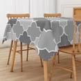 thumbnail image 5 of RisChhery Moroccan Gray Rectangle Tablecloth,52x70 Inch,Wipeable Stain Resistant Table Cover for Kitchen, 5 of 6