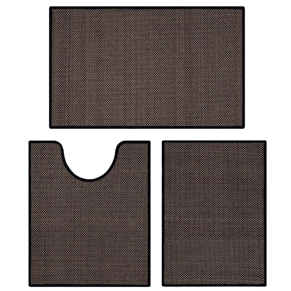 Bathroom Rugs Sets 3 Piece, Washable, Super Absorbent Bath Mat for Bathroom, Toilet and Tub