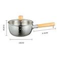 thumbnail image 2 of 304 stainless steel Japanese style snow flat pot induction cooker noodle pot, 2 of 8