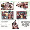 thumbnail image 6 of HAPPY BAY Men's Hawaiian Shirt Vacation Beach Shirts Casual Button Down Short Sleeve Shirts for Men 4XL Geometric Prints, Grey, 6 of 6