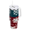 thumbnail image 4 of YAZAOO Tumbler 40oz Insulated Stainless Creative Snowflake Pattern on Sweater Pattern Steel Water Bottles, 4 of 9