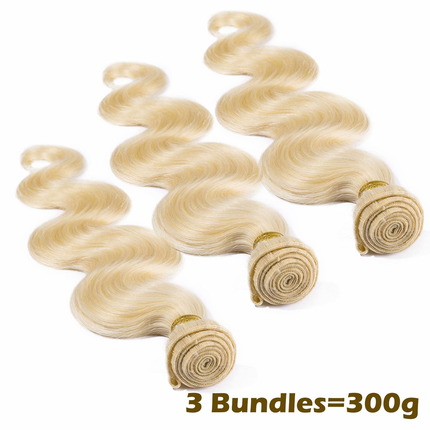 Benehair Brazilian Body Wave Blonde Human Hair Bundles 100% Virgin Human Hair Bundles Hair Weave Extensions Thick Soft 1 bundle Hair 100g