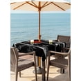 thumbnail image 3 of Outdoor Tablecloth with Umbrella Hole for Patio/Picnic/Party/Camping, Black White Botanical Waterproof Table Cloth Square Cover Washable, Red Moon Ink Wash Art Classic (60"x 60"), 3 of 8