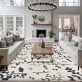 thumbnail image 3 of Green Grey Botanical Area Rugs 5'x8', Small Throw Rugs for Classroom Bedroom, Rustic Country Spring Floral Summer Leaf Indoor Outdoor Rug Non-Slip Low Pile Carpet Runner Reversible Floor Mats, 3 of 8