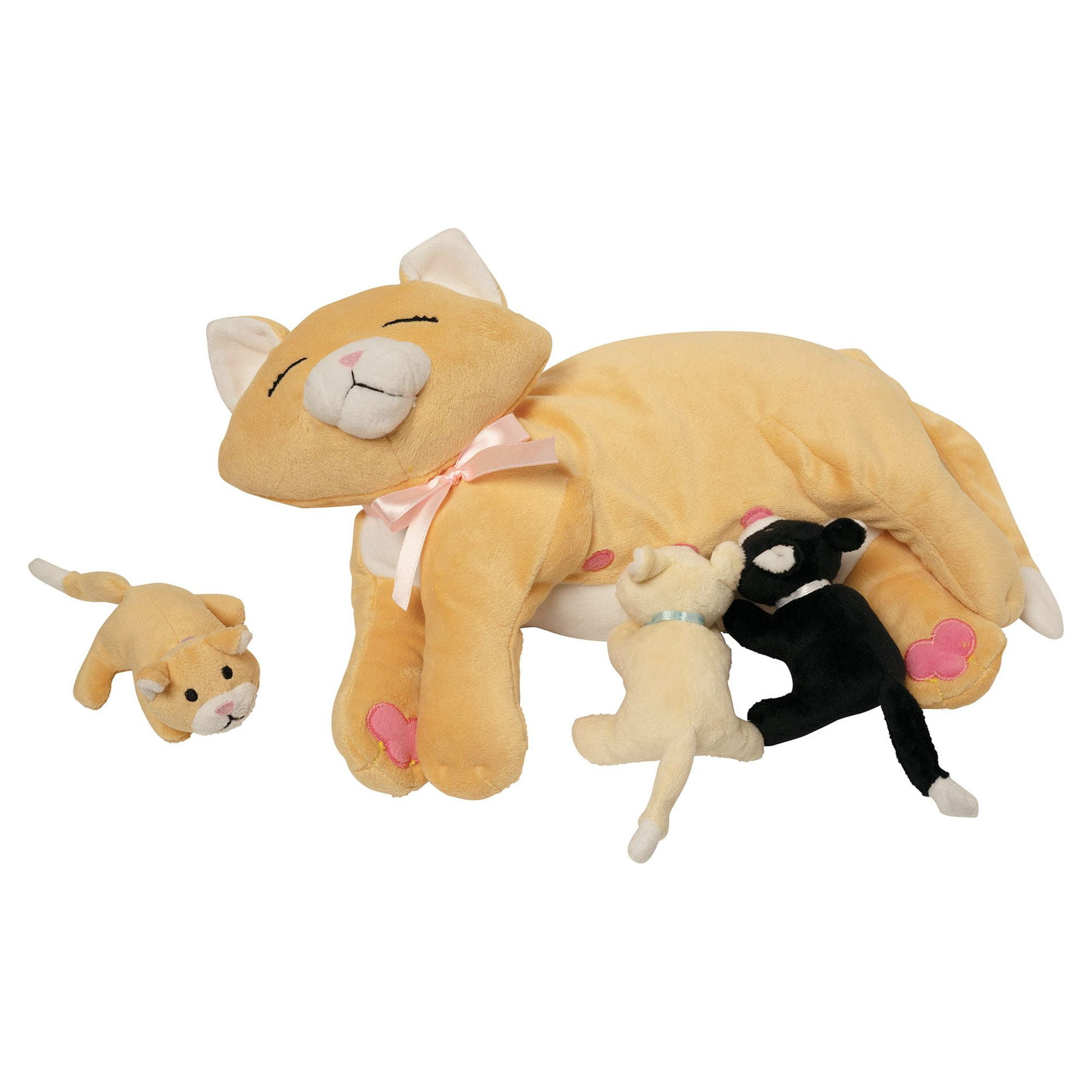 Manhattan Toy Nursing Nina Nurturing Cat Stuffed Animal with Plush Kittens
