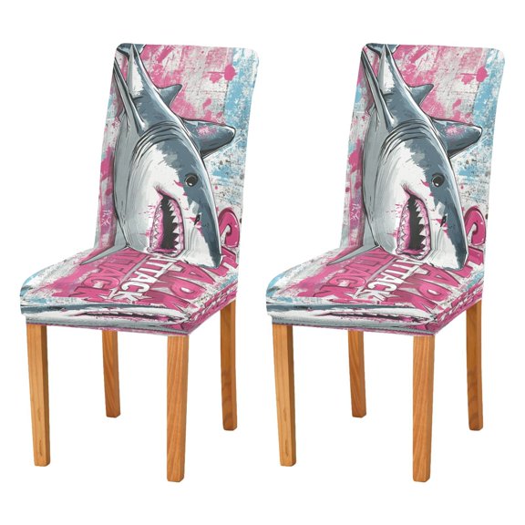 BZSMCE Chairs Slipcovers Dining Chair Covers Shark Pattern Creative Pattern