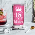 thumbnail image 4 of 18th Birthday Gifts for Girls Tumbler 18 Year Old Girl Birthday Best Gifts for 18 Year Old Girl 18th Birthday Decorations for Girls Stainless steel 20oz Tumbler\u2026, 4 of 6