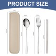thumbnail image 2 of Do Buy 3 Piece Portable Flatware Set, Chopsticks, Fork and Spoon with Travel Case - Natural quality, 2 of 7