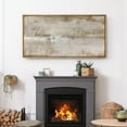 thumbnail image 3 of Large Framed Canvas Print Neutral Beige and White Textured with a Weathered LookWall Art Decorative Ready to Hang Painting for Living room Bedroom 60x30 inches Natural Frame, 3 of 7