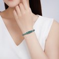 thumbnail image 3 of Pulsera de jadeíta azul de grado A con cuenta Dzi tallada de nueve ojos, 3 of 3