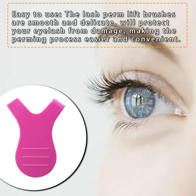 Pack of 10 Lashes Extension Convenient Multifunction Grafting Perming Brush Lash Lift Y-shape Multifunction Colorful Mini Plastic Makeup Eyebrow Supplies Beauty Tools rose