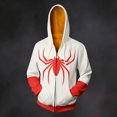 thumbnail image 4 of Spider Hero Zip Hoodie, Spider Web Printed Long Sleeve Pocket Outerwear Apparel for Men Women Cosplay Party, 4 of 8
