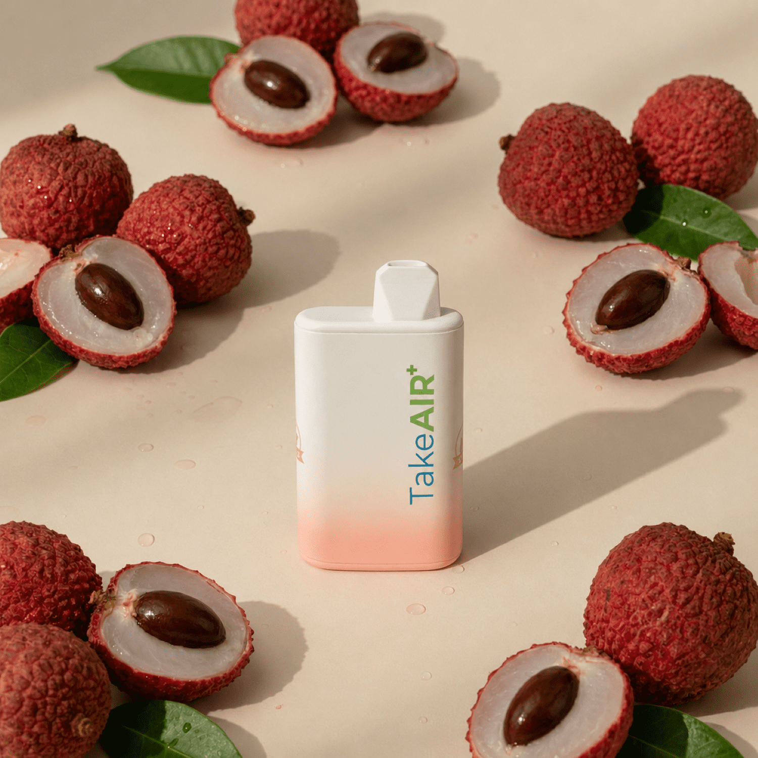 TakeAIR+ Nicotine-Free Diffuser Over 4K Puffs, All Natural, Smokeless Inhaler, Lychee