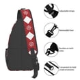 thumbnail image 4 of Women Men Christmas Print Crossbody Sling Bag Casual Chest Bakpack, 4 of 6