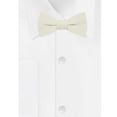 thumbnail image 2 of Jacob Alexander Boy's Kids Pretied Banded Adjustable Solid Color Bowtie - Cream, 2 of 4