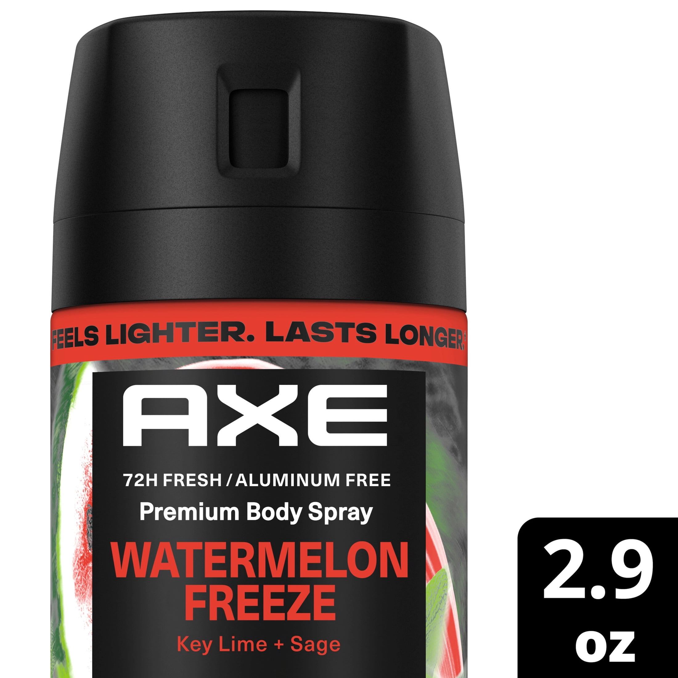 AXE Fine Fragrance Collection Body Spray 72 Hour Freshness Watermelon Freeze Aluminum Free, 2.9 oz