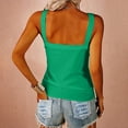 thumbnail image 6 of JGGSPWM Women's Tank Tops Solid Open Back Casual Camisole V Neck Basic Sleeveless Dressy Green S, 6 of 6