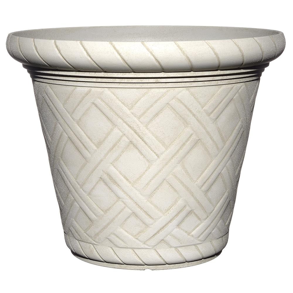 22 In. Antique Ivory Bingham Round Resin Planter Walmart Inventory