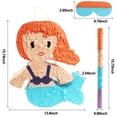 thumbnail image 2 of JBeeCtrl Mermaid Pinata for Girls Mermaid Birthday Party Supplies Pinata Bundle with Blindfold and Bat for Kids(15.7" x 13.8" x 3.5"), 2 of 6