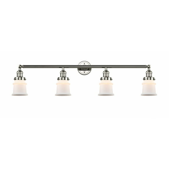 Innovations 215-PN-G181S-LED Small Canton 4 Light Bath Vanity Light part of the Franklin Restoration Collection, Polished Nickel