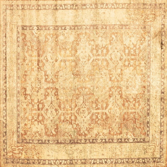 Ahgly Company Indoor Square Oriental Brown Traditional Area Rugs, 6' Square