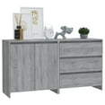 thumbnail image 3 of vidaXL Sideboard 2 Piece Engineered Wood Side Cabinet Furniture Multi Colors, 3 of 25