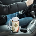 thumbnail image 4 of Yayeee 30oz Stainless Steel Tumbler with Straw and Handle Double-Wall Insulated Travel Water Bottle, Red Autumn Leaves, 4 of 8