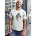 thumbnail image 2 of Grunge Watercolor Zebra Sketch T-Shirt Men -Image by Shutterstock, Male 4X-Large, 2 of 4