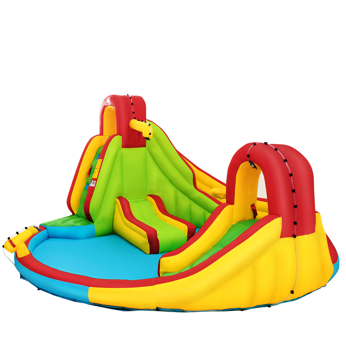 Costway Kids Inflatable Water Slide Bounce Park Splash Pool with Water Cannon & 480W Blower - image 9 of 10