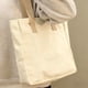 thumbnail image 2 of Bolso de lona de gran capacidad para el hombro | Bolsa de comprador para el trabajo casual All-Match | Bolso de lona blanca versátil para mujeres de compras de viaje 24x24x17cm, 2 of 6