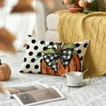 thumbnail image 2 of Fall Polka Dot Pumpkin Throw Pillow Cover 20x30 Inch, Seasonal Autumn Thanksgiving Harvest Decoration for Home Sofa Couch, 2 of 3