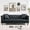 Black PU, variant on 81" Button-Tufted PU Leather Chesterfield Sofa - 3-Seater Deep Seat Couch with Wooden Frame for Home Apartment