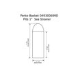 thumbnail image 3 of Perko 304 Stainless Steel Basket Strainer Only, 3 of 4