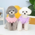 thumbnail image 4 of CSChome Gilet pour Animaux de Compagnie, Blouse pour Chien, Manches à Volants, Col Rond, Motif Brodé de Fleurs, Chemise pour Chien, Fournitures pour Animaux de Compagnie, 4 of 6
