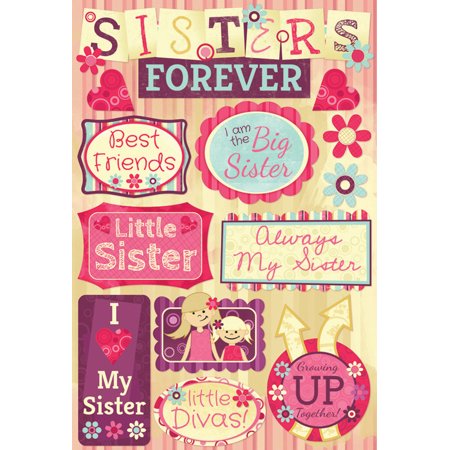 Cardstock Stickers-Sisters Forever