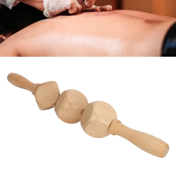 Manual de Rodillo de Masajeador de Celulitis, Reduzca la Gasa Aliviar la Tensión de Madera de Fascia Roller para Uso Diario para El Hombro