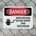 thumbnail image 5 of (2 Pack) High Voltage Do Not Enter This Enclosure OSHA Danger Sign 24 Inch X 18 Inch Indoor / Outdoor Rust-Free Aluminum Metal Signs for Workplace, Workshop, and Construction Site, Made in the USA, 5 of 8