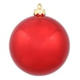 thumbnail image 2 of Vickerman 4.75" Red Shiny Ball Ornament, 4 per Bag, 2 of 2
