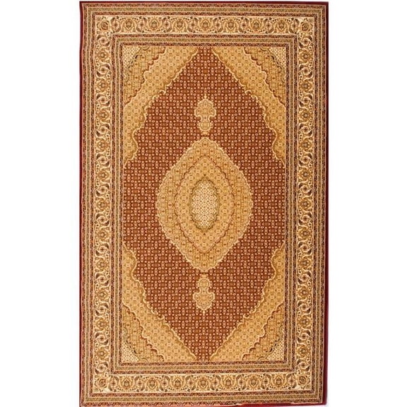 HomeRoots 528838 10 x 13 ft. Red Oriental Washable Non Skid Area Rug