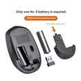 thumbnail image 4 of Mistaha Grey WS202 Wireless Mouse for Laptops and Desktops, Gaming Mini Mouse with USB Receiver - Lecoo Optical Engine, Ergonomic Design., 4 of 6