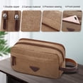 thumbnail image 4 of Toiletry Bag for Men, Canvas Dopp Kit Shaving Bag for Toiletries Accessories, Durable Mens Toiletry Bag for Travel, 4 of 9