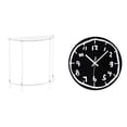 thumbnail image 1 of Juego De Mesa Auxiliar De Acrílico Y Reloj De Pared Moderno Para Espacios Pequeños, Decoración Minimalista Para El Hogar, Sala De Estar, Cocina, Oficina, Comedor., 1 of 8