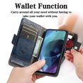 thumbnail image 2 of Case for Motorola Moto G71 Cover Leather Wallet Folio Case Book Design Flip Magnetic Closure - Blue, 2 of 5